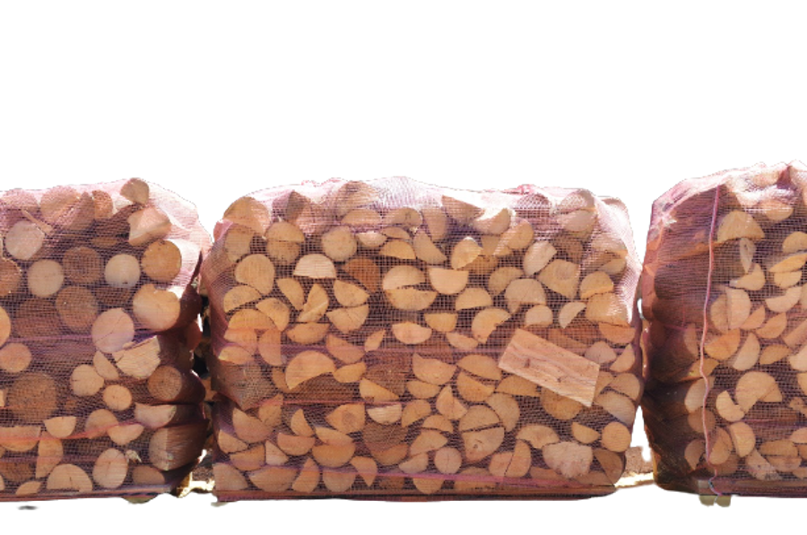 Liela izmēra tīkla maisi malkai