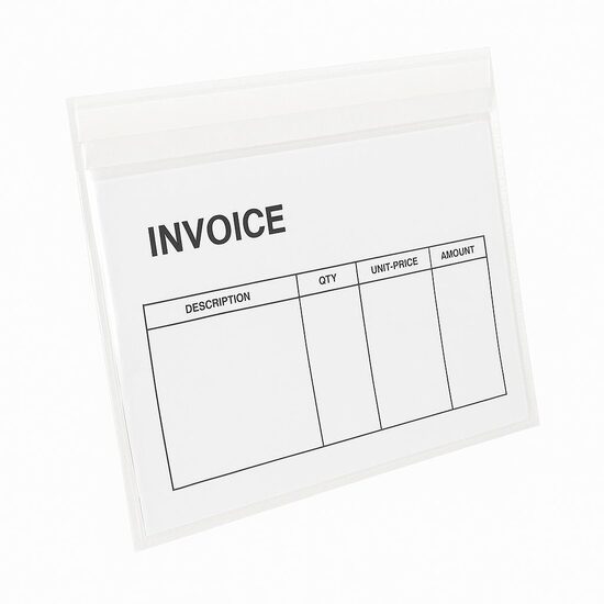 Pašlīmējošas C5 Dokumentu Kabatiņas – Drošai Pavadzīmju un Rēķinu Pievienošanai | 100gab.