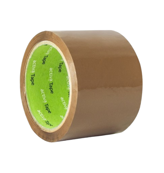 Iepakošanas līmlente 48mm x 66m, brūna, 43µm, BASIC