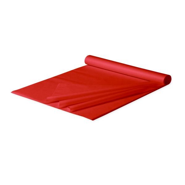Gluds zīdpapīrs sarkanā krāsā 50x70cm (Iepakojumā 100 gab.)